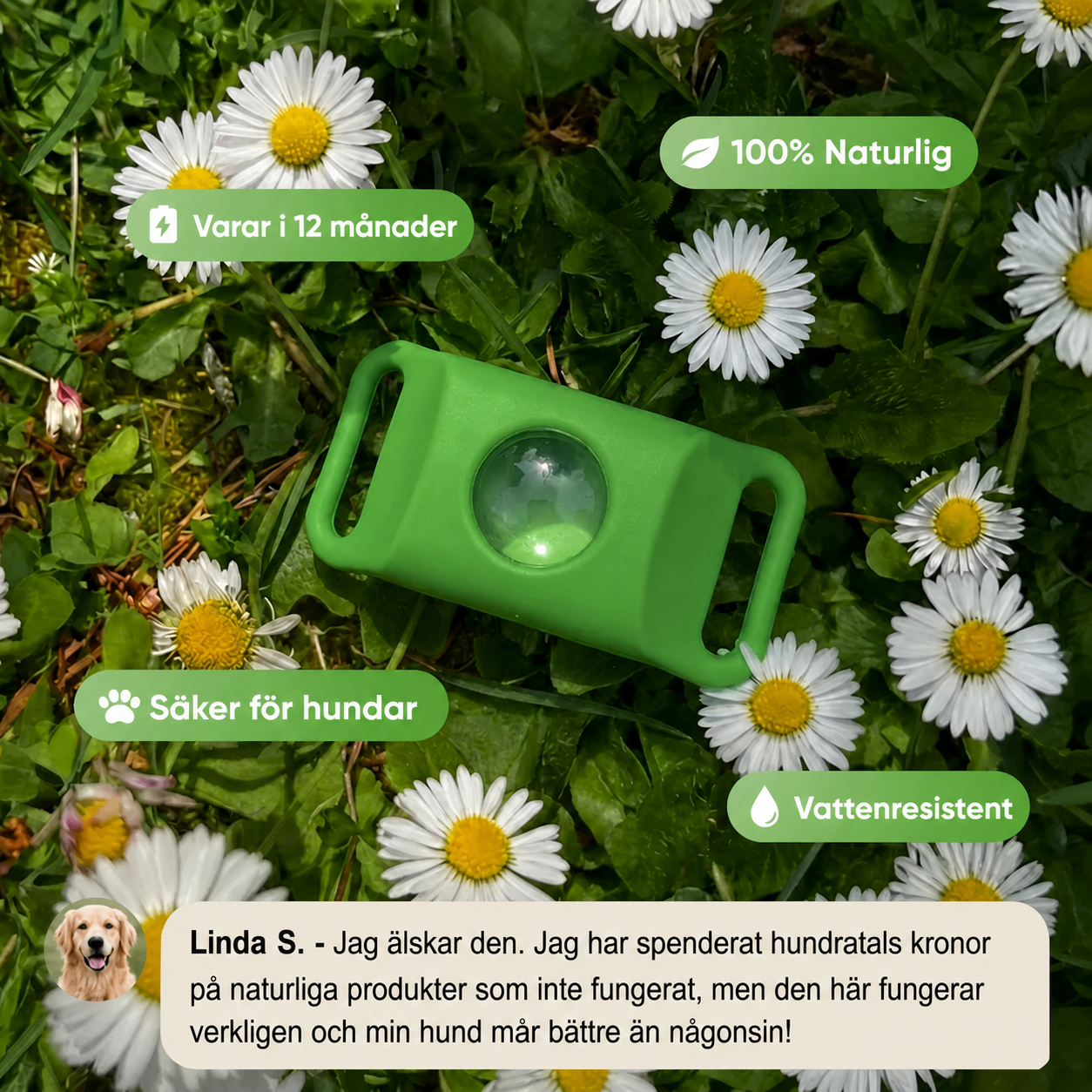 LoppFri™ - Skydda din hund. Utan ett enda kemikalie